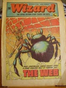 THE WIZARD VINTAGE BOYS COMIC 2 OCTOBER 1976 THE WEB - Imagen 1 de 2