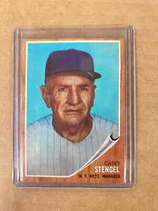 Casey Stengel Mets 1962 Topps #29 envío gratuito - Imagen 1 de 2