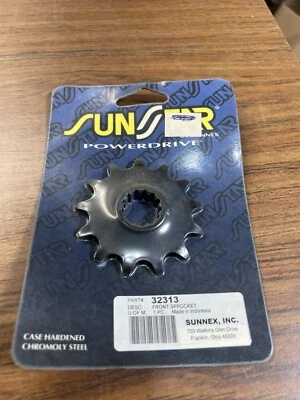 Sunstar Steel Front Sprocket 13T Suzuki DRZ400 RM250 DR200SE DR250 DR200 32313 - Image 1 of 4