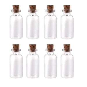 20pcs Mini Clear Glass Wish Bottles Vials with Corks Pendant DIY Art Craft 0.5ml - Picture 1 of 4