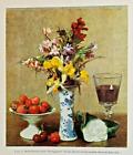 1970 Impressionists Art Plates Prints Fantin-Latour & Boudin Back To Back 12X10