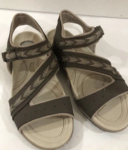 Dr Scholls Daydream Sz 6.5 M Sandals Brown Tan Womens Comfort Shoes Sz 6.5 GUC - Picture 1 of 4