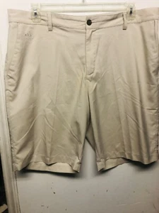 Adidas Men's Beige Slash Pockets Flat Front ClimaLite Comfort Shorts Size 38  - Picture 1 of 5