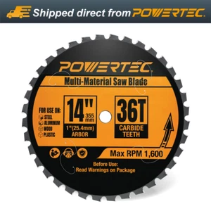 Powertec 14" Kaltsägeblatt, 36T, 1" Dorn, Multi-Material Blatt - 1600 Max RPM - Bild 1 von 7