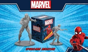 SPIDER MAN SILVER MINIATURE STATUE - Picture 1 of 6