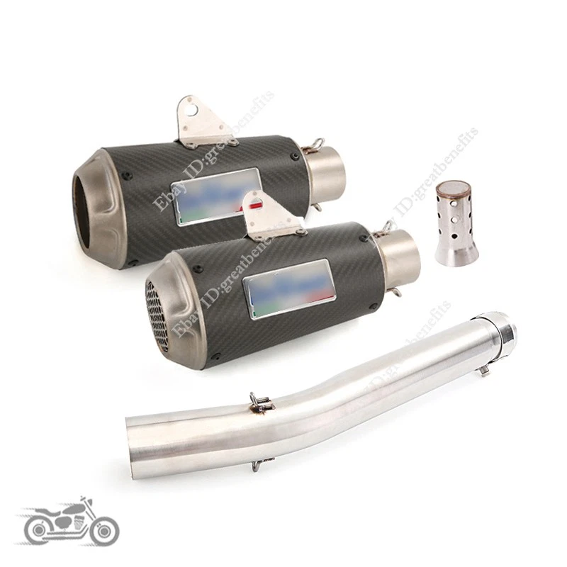 Slip para Suzuki GSXR1000 2005 2006 sistema de escape silenciador de carbono tubo de enlace medio Foto 1 de 4