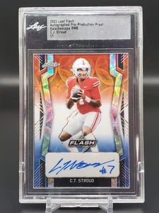 2022 Leaf Flash CJ Stroud RWB Pre-Production Proof Auto 1/1 Ohio State Buckeyes - Picture 1 of 2