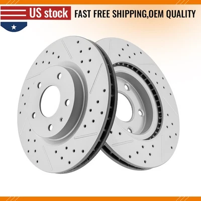 2 件装前刹车盘转子套装适用于 2019 - 2025 年马自达 3 2020 - 2022 年马自达 CX-30 — 第 1/4 张图片