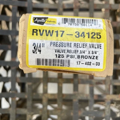 Apollo Valves Safety Relief Valve,3/4 In,125 psi 1740203 Apollo Valves 1740203 - Image 1 of 4