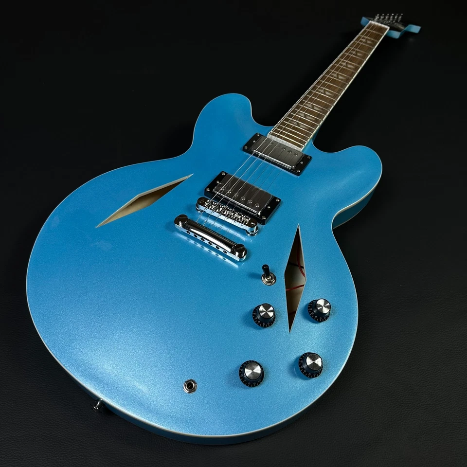 Dave Grohl DG335 Matel Blue Electric Guitar Semi Hollow Body Fixed Bridge - Image 1 of 4