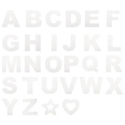 6 Inch Large Letter Stencils Alphabet Stencil Star Stencil and Heart Stencil - Image 1 of 4