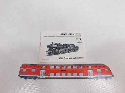 Märklin H0 Istruzione Descrizione Di 1972 per 3098 Vapore Sg # EF208-0,5 - Immagine 1 di 4