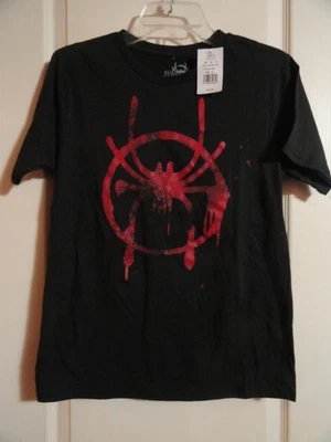 NEW SPIDER-MAN YOUTH  BOYS BLACK TSHIRT W/RED SPIDER SIZE XL  MARVEL 2018 (TUB2) - Image 1 of 4