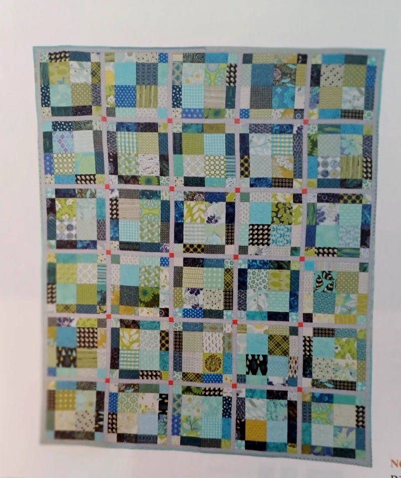 EASY Scrappy with Orange Garnish Quilt Pattern from Magazine Charm Pack Friendly - Image 1 of 1