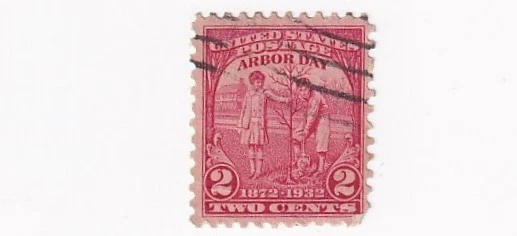 STAMPS US SCOTT 717 "Children Planting A Tree" "Arbor Day" 2 CENT 1932 USED - C - Image 1 of 1