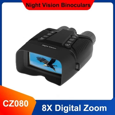 New CZ080 Night Vision Goggles 8X Zoom 4K Digital HD IR Binoculars for Hunting - Image 1 of 4