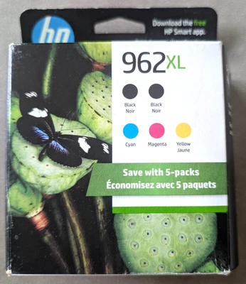 GENUINE HP 962 XL 5 PACK (6ZA57AN) Exp Mar 2026 - Image 1 of 3