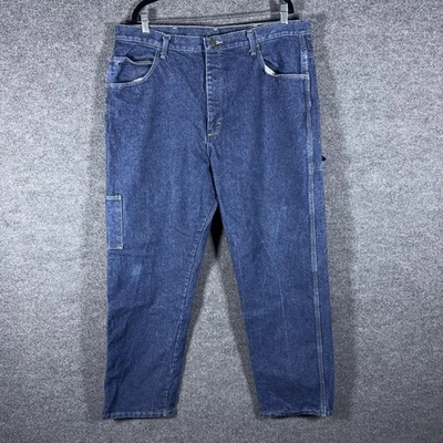 Bulwark FR Jeans Mens 40x32 Blue Flame Resistant Denim Carpenter Work Pants - Image 1 of 4