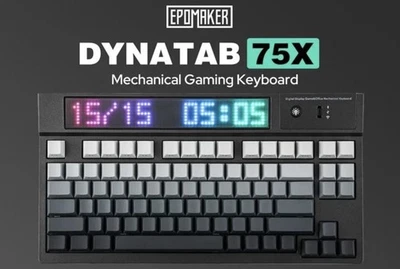EPOMAKER Dynatab 75X Gaming Mechanical Keyboard Black/Gray New - Image 1 of 4