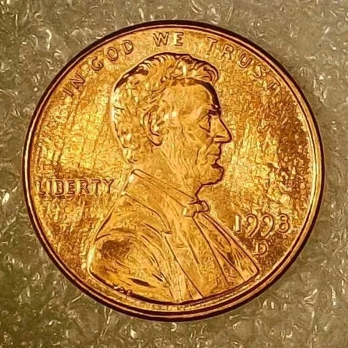 💎 PROOF LIKE BU RD  1998-D LINCOLN MEMORIAL PENNY W/ DDO VARIETY (SEE EAR ALSO) - Image 1 of 4