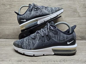 Nike Air Max Sequent 3 922884-001 Black White 7Y/Women’s 8.5 Pre-loved NO BOX - Picture 1 of 10