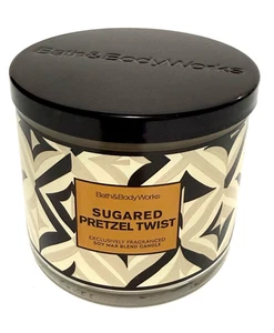 Bath & Body Works 3 Wick Scented Candle Sugared Pretzel Twist - Picture 1 of 3