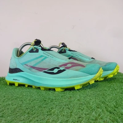 Saucony Trainers Size 7 Women's Blue Peregrine 12 ST Trail Comfort Running Shoes - Image 1 of 4