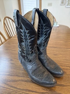 Tony Lama 6819 De Colección GENUINAS Exóticas IMPRESIÓN Western Vaquero Dancehall Botas 10 D Foto 1 de 4