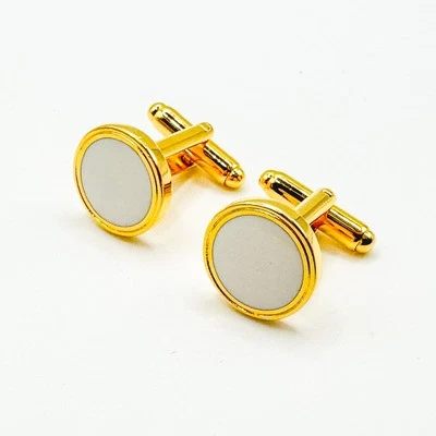 Citizen золотистый белый эмаль металлический запонки круглый Smart официальный свадьбы - Изображение 1 из 4