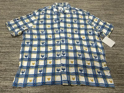 Camisa Disney Hanukkah Para Hombre Extra Grande Geo Cuadros Rayas Bolsillo Hawaiano Nueva con Etiquetas Foto 1 de 4