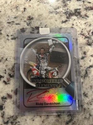 2009 Press Pass Wheels Undiscovered Elements Ricky Carmichael Auto /25 Red Rare - Image 1 of 2