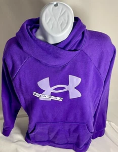 Under Armour Girls Long Sleeve Kangaroo Pocket Purple Pullover Hoodie Size YXL - Picture 1 of 7
