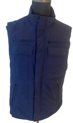 Vince Camuto Vest Mens Large Nylon Cotton Blend  Quilted 8 Pocket Vest - Image 1 of 4