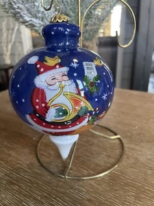 LI BIEN MUSICAL SANTA TOP ORNAMENT NEW, 2012, CHRISTMAS GREETINGS NOS - Picture 1 of 3
