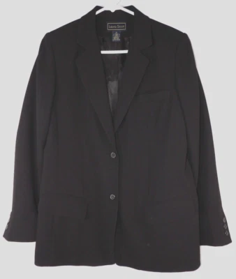 Laura Scott Black Long Sleeve Blazer Jacket Skirt Suit top Size 10 skirt 12 - Изображение 1 из 4