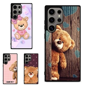 Love Heart Teddy bear Anti scratch Case For Samsung S25 S24 S23 FE Ultra a15 a16 - Picture 1 of 25