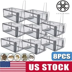 8x Big Mouse Trap Rat Trap Rodent Trap Live Catch Cage ,Easy to Set Up and Reuse - Picture 1 of 12