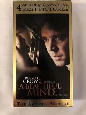 A BEAUTIFUL MIND Russell Crowe VHS Tape,  COMPLETE/TESTED SEE PHOTOS (VHS31) - Image 1 of 4