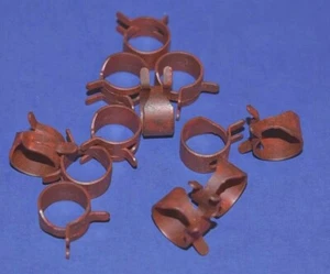 12 RED PHOSPHATE 1/2" SPRING ACTION HOSE CLAMPS VACUUM FUEL TRANSMISSION - Picture 1 of 6