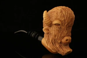 Buffalo Block Meerschaum Pipe by Kenan with custom case 13086 - Picture 1 of 11