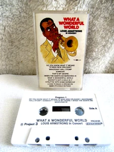 What A Wonderful World by Louis Armstrong 1988 Jazz Cassette - Picture 1 of 3