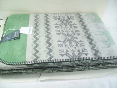 pad home Lodge Grün Wolldecke Tagesdecke 150x200 Überwurf 10427 Winter green - Bild 1 von 4