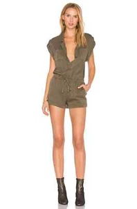 Sanctuary Brand Utility romper jumpsuit in gray green size medium preowned - Picture 1 of 11