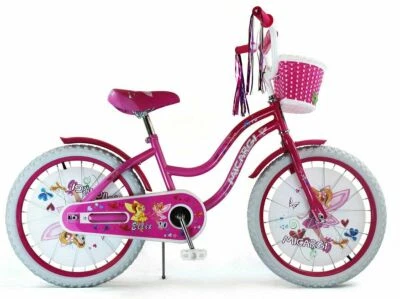 16 Zoll Mädchen Kinderfahrrad mit Stützrädern & Korb Freestyle Geschenk Fahrrad - Bild 1 von 2
