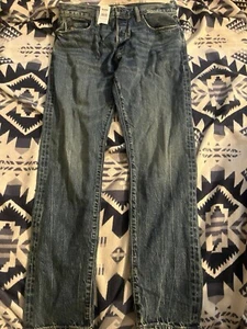 new Todd Snyder Selvedge Jeans Mens 33x32 Slim Fit Button Fly Blue Denim pants - Picture 1 of 13