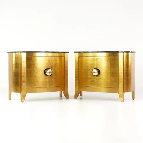Interior Crafts Marble Top Cabinets - Pair Cover