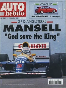 AUTO HEBDO Nr. 787 16.07.1991 GP ENGLAND OPEL ASTRA GSI 16V. - Bild 1 von 1