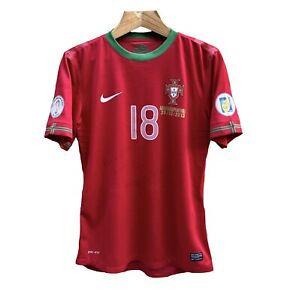 Mens Nike Portugal 2012 2013 Match Worn #18 Varela Shirt Jersey Size L