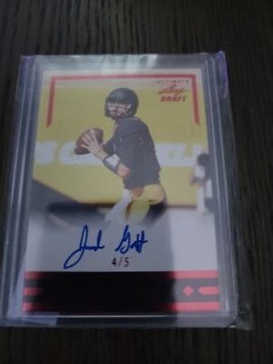L@@K Jared Goff 2016 Leaf Ultimate Draft RED FOIL '91 Draft Auto rookie 4/5 made - Image 1 of 4