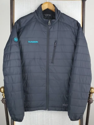 Abrigo Chaqueta Acolchada Aislada Primaloft Cremallera Completa Para Hombre Talla Grande MARMOT Negro Foto 1 de 4